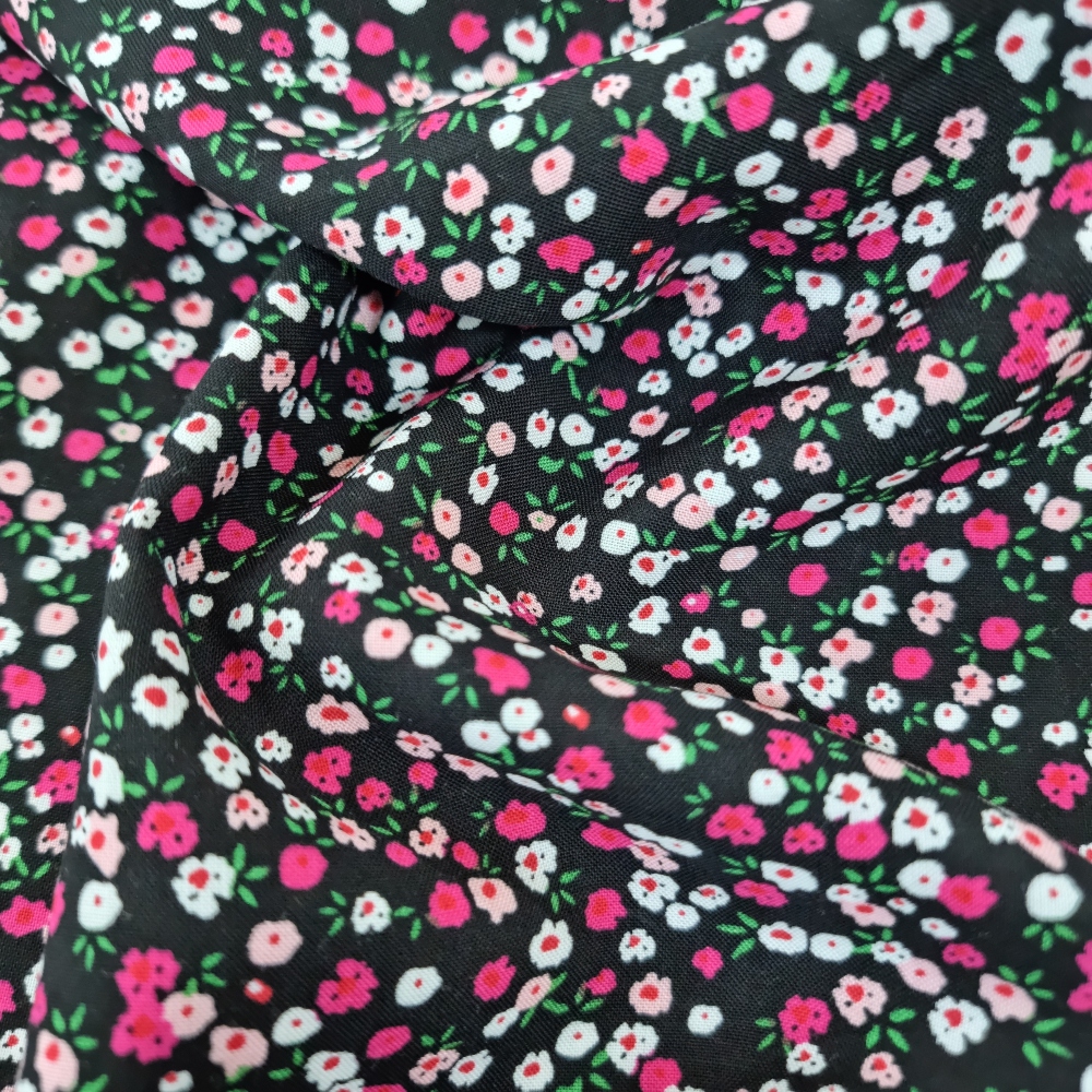 ‘Latest’ Floral Printed Viscose Dress Fabric 54" Wide 