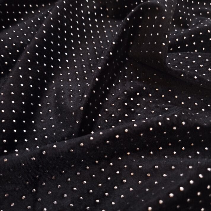 Metallic Spot Stretch Velour