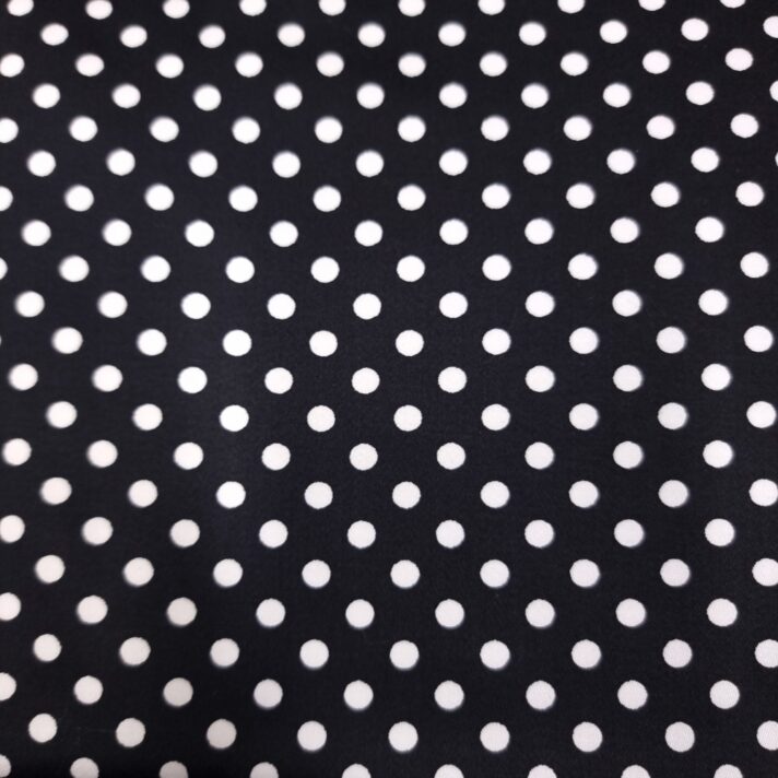 Black/White polka dot Sateen