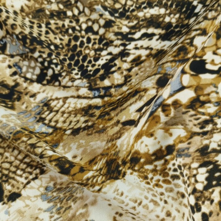 Snakeskin Crepe de Chine Print