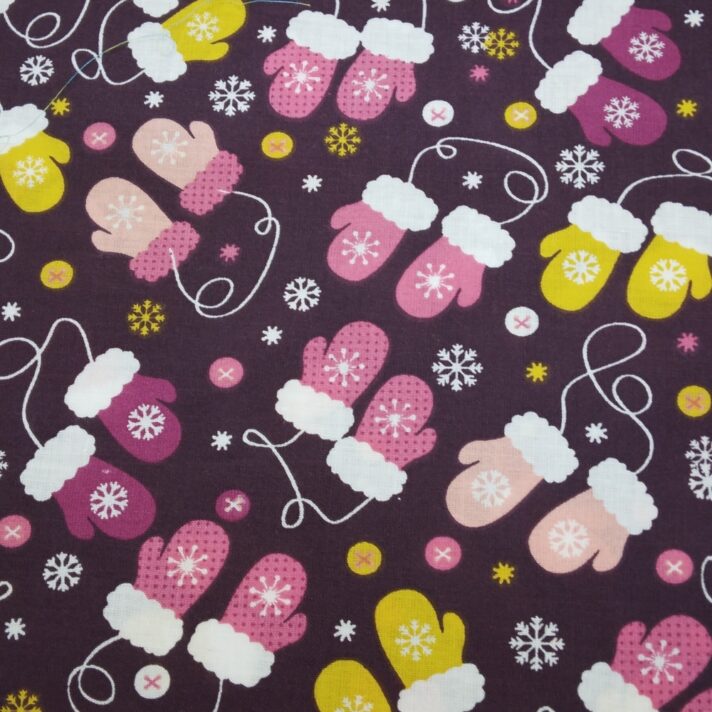 Berry Wine Christmas cotton print