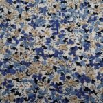 BLUE BROWN FLORAL