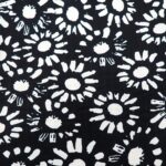 WHITE FLOWERS ON BLACK