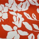 IVORY FLOWERS ON RUST