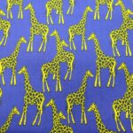 GIRAFFES ON BLUE