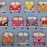 RETRO CAMPER VANS BLUE