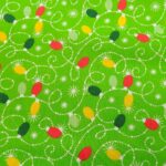 CHRISTMAS BAUBLES ON GREEN