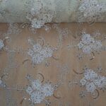 GOLD ON CREAM TULLE 130CMS