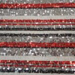 MULTI STRIPE ON IVORY TULLE 125CMS