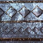 BLACK ON MIDNIGHT BLUE TULLE 132CMS