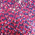 SILVER/BLUE/PINK ON BLACK TULLE 132 CMS