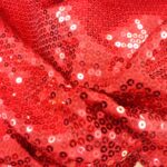 RED SEQUIN ON RED POLY JERSEY 143 CMS