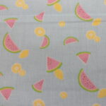 WATERMELONS AND LEMONS ON PALE BLUE