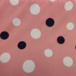 NAVY AND IVORY SPOT ON CANDY PINK