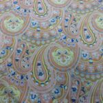 GREEN PINK PAISLEY ON IVORY