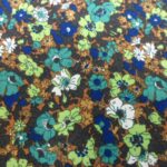 GREEN ROYAL AND RUST FLORAL ON RUST