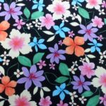 MULTI FLORAL ON BLACK