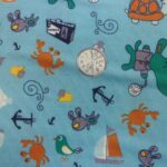 PARTY TIME ANIMALS ON PALE BLUE