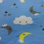 MOONS AND CLOUDS ON PALE BLUE