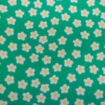 CREAM DAISIES ON EMERALD GREEN BACKGROUND