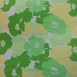MIXED GREEN/SUNNY YELLOW ON PALE IVORY BACKGROUND