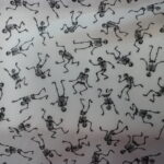 CRAZY SKELETONS ON WHITE BACKGROUND