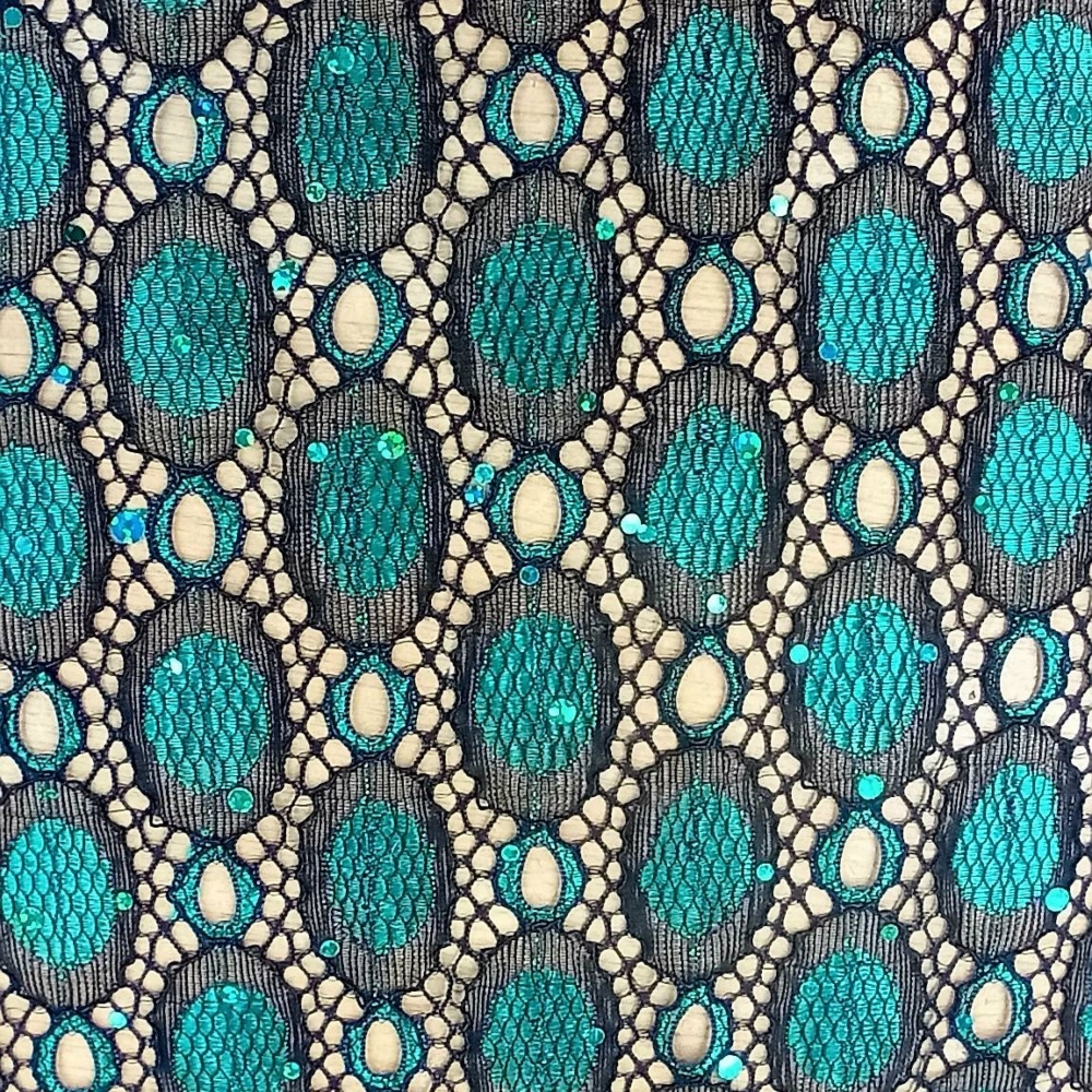 jade spot black lace EMBROIDERED SEQUINNED TULLE